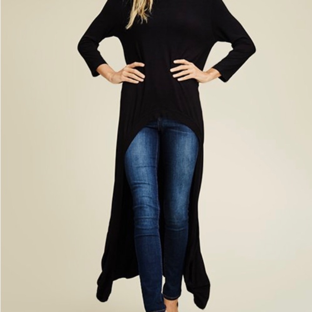 Extreme hi-low tunic top